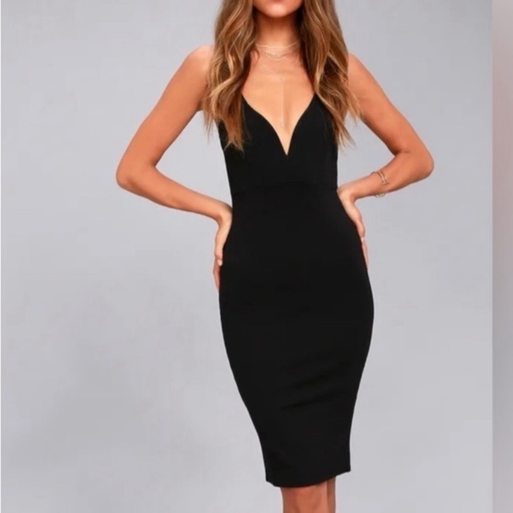 NWT Lulus Gracefully Yours black dress